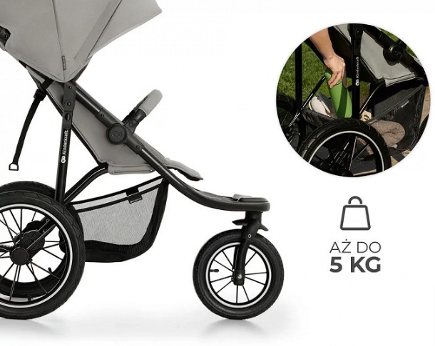 Kinderkraft Helsi Deep Black (Air) Спортивная Коляска для бега