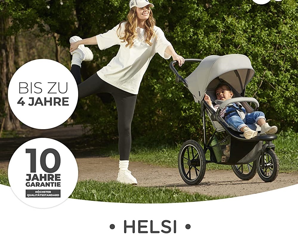 Kinderkraft Helsi Deep Black (Air) Спортивная Коляска для бега
