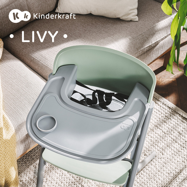 Kinderkraft Livy Aster Pink 4in1 Barošanas krēsliņš Transformeris