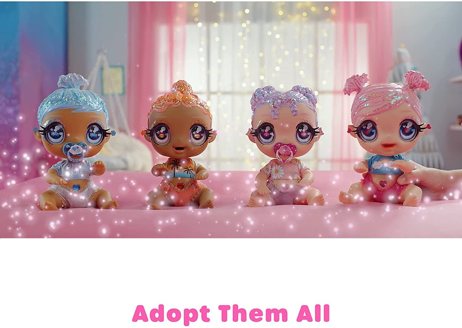 MGA LOL Glitter BABYZ Dreamia Stardust Baby Doll pink Lelle
