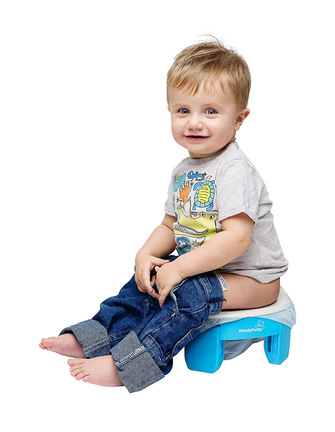 Roxy Kids Handy Potty Blue 2in1 Bērnu podiņš pārnesamais Poda vāka mazinātājs 2 vienā