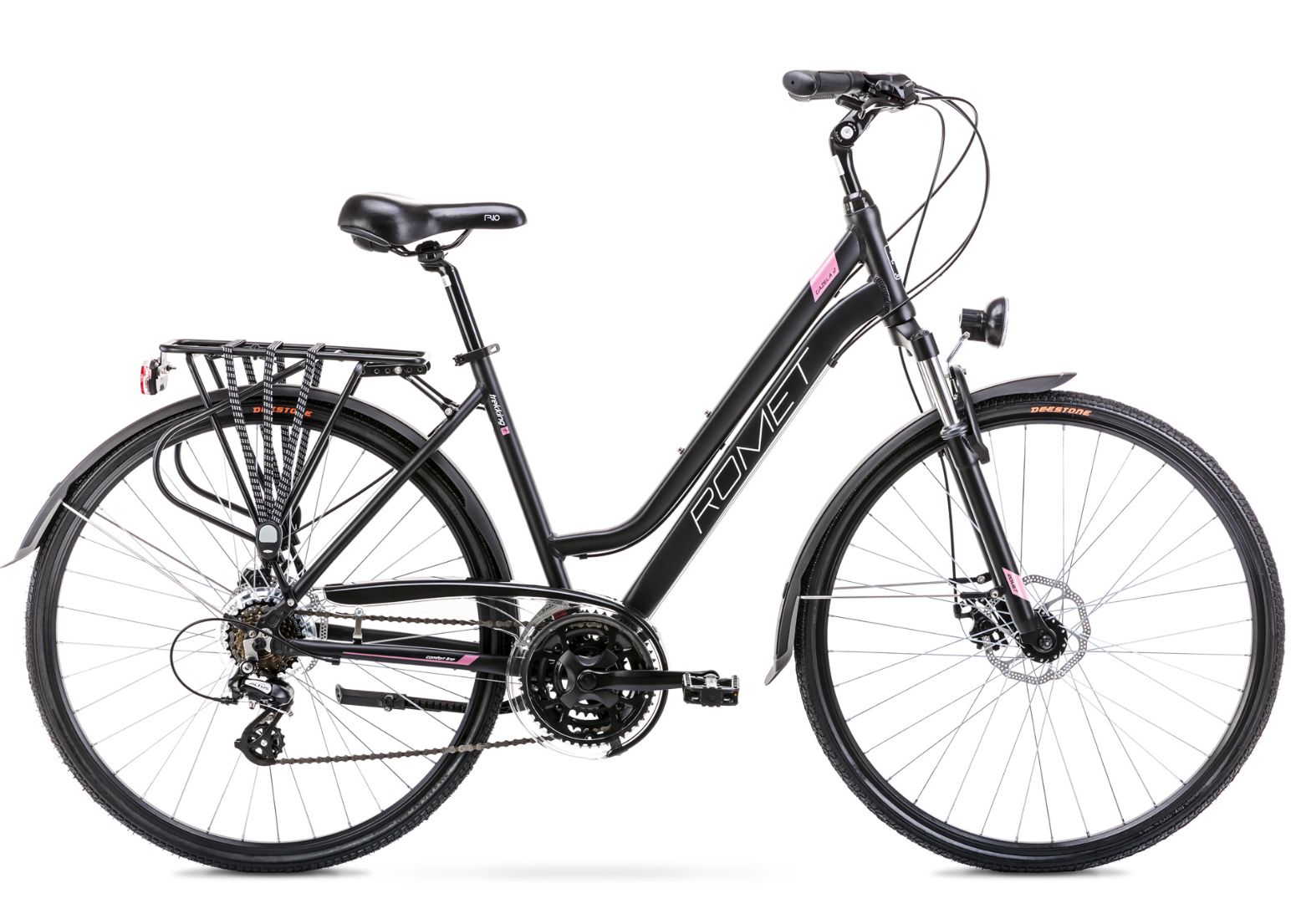 Velosipēds Romet Gazela 2 28" black/pink 19L