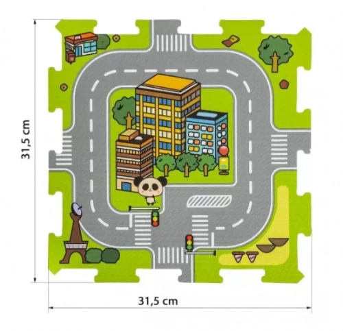 Aktivitātes paklājs Puzzle Smily Play Street