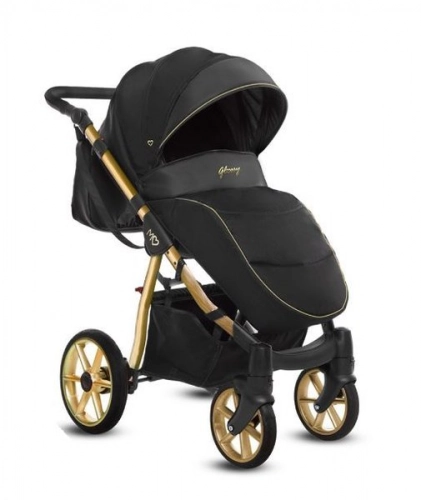 Babyactive Mommy Glossy Black/Gold Bērnu rati 3in1