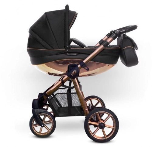 Babyactive Mommy Glossy Black/Rose Gold Bērnu rati 2in1