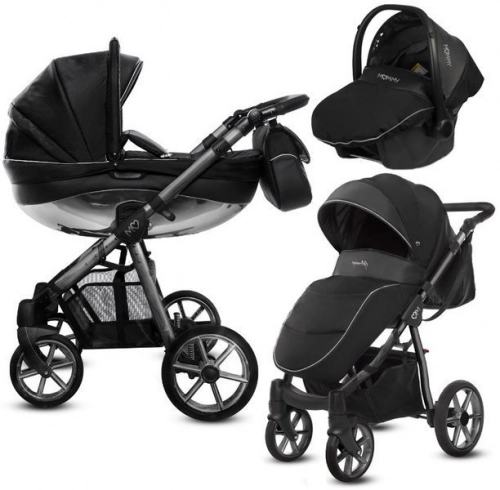 Babyactive Mommy Glossy Black/Space Gray Bērnu rati 3in1