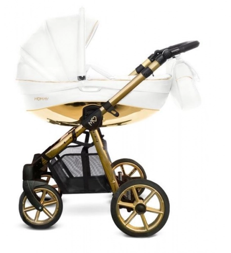 Babyactive Mommy Glossy White/Gold Bērnu rati 2in1