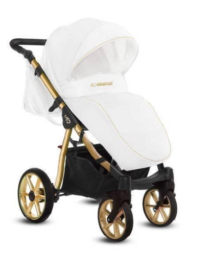 Babyactive Mommy Glossy White/Gold Bērnu rati 2in1