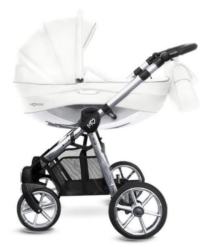 Babyactive Mommy Glossy White/Silver Bērnu rati 2in1