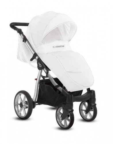 Babyactive Mommy Glossy White/Silver Bērnu rati 2in1