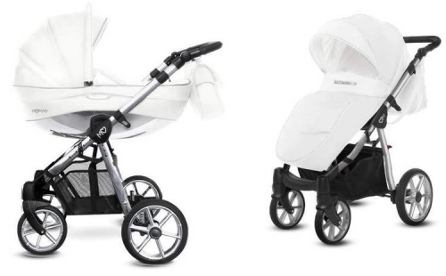 Babyactive Mommy Glossy White/Silver Bērnu rati 2in1