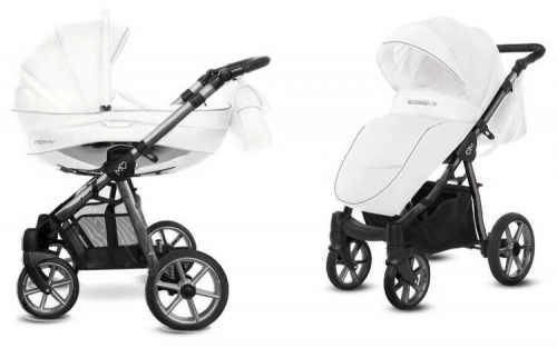 Babyactive Mommy Glossy White/Space Gray Bērnu rati 2in1