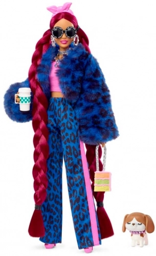 Barbie Extra Doll-Blue Leopard Track Suit lelle HHN09