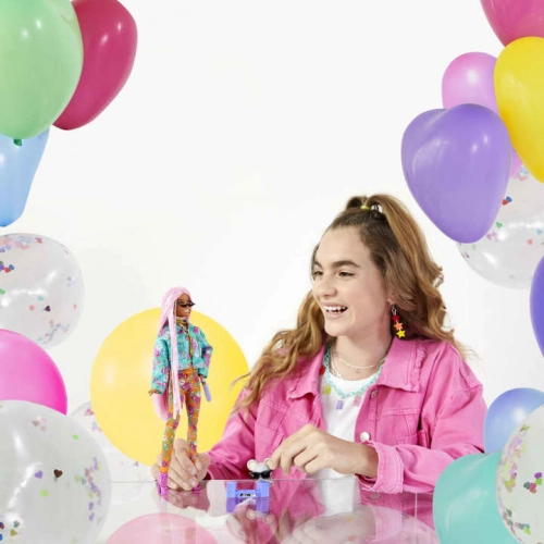 Barbie Extra Doll-Pink Braids lelle GXF09