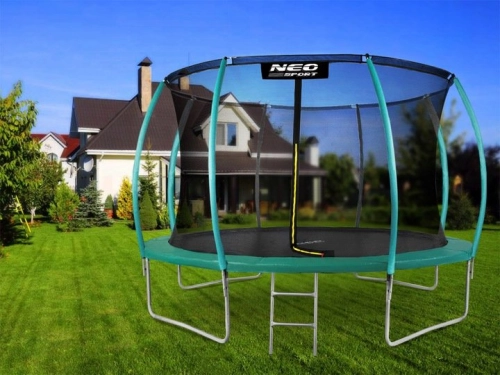 Batuts Neo-Sport ar aizsargtīklu 435 cm 14FT + trepes dāvanā