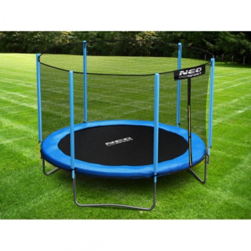 Batuts Neo-Sport ar Ārējo aizsargtīklu 252 cm 8FT + trepes dāvanā