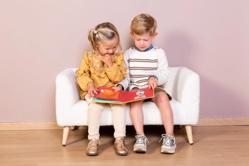 Детский диван Скамейка Childhome Bench Teddy Off white