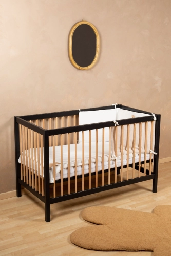 Bērnu gulta 60x120 cm Childhome Cot 97 Black Natural
