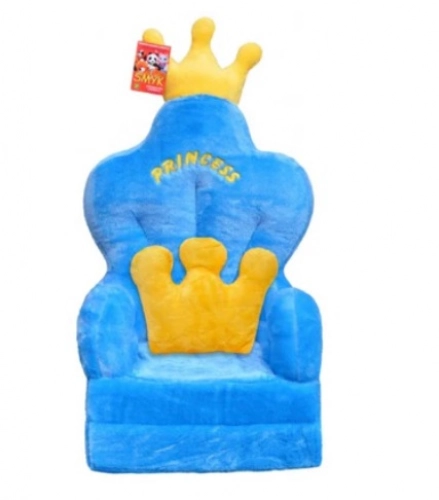Bērnu mīksts krēsls - gulta Throne Blue