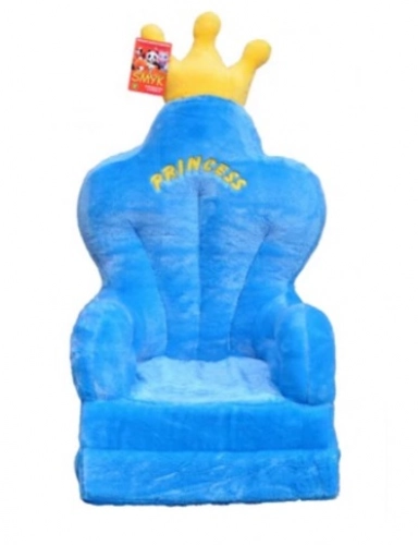 Bērnu mīksts krēsls - gulta Throne Blue