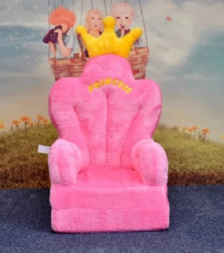 Bērnu mīksts krēsls - gulta Throne Pink