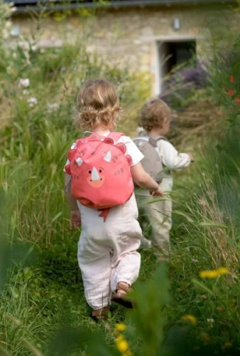 Bērnu mugursoma LASSIG About Friends Mini Dinozaur pink