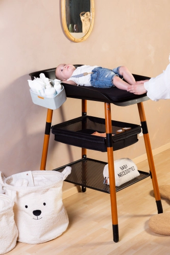 Детский пеленальный столик с полками Childhome Evolux Nut Black