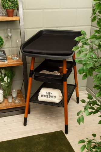 Детский пеленальный столик с полками Childhome Evolux Nut Black