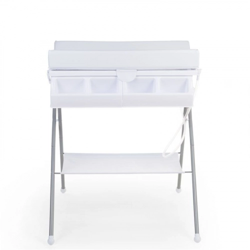 Bērnu pārtinamais galds ar vanniņu CHILDHOME Folding changing table + Bath grey white