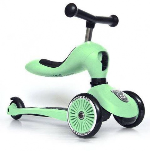 Трехколесный cамокат c сиденьем Scootandride Highwaykick 2in1 Kiwi