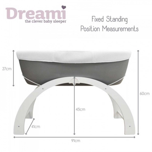 Детская корзина-колыбель Shnuggle Dreami white 2in1