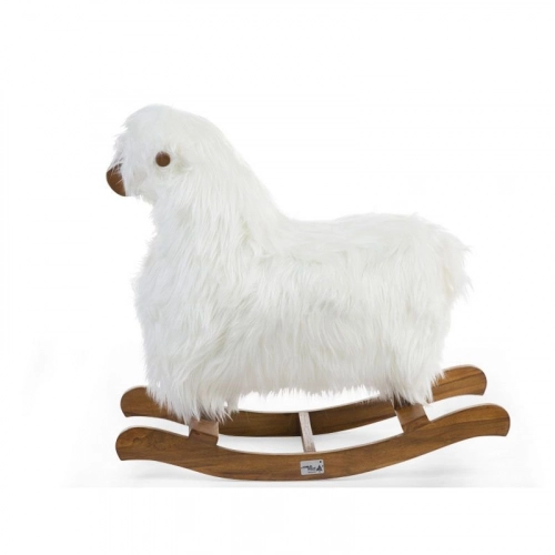 Bērnu šūpuļkrēsls Aitiņa CHILDHOME Rocking sheep white+brown