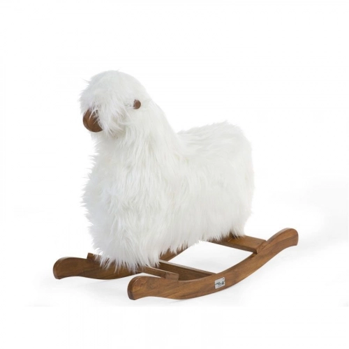 Bērnu šūpuļkrēsls Aitiņa CHILDHOME Rocking sheep white+brown