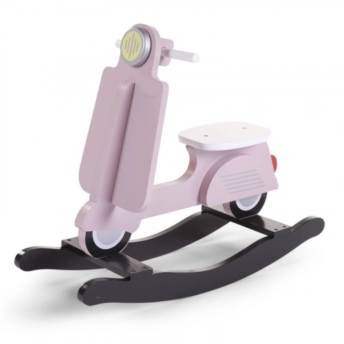 Bērnu šūpuļkrēsls Skūteris CHILDHOME Rocking Scooter pink+black
