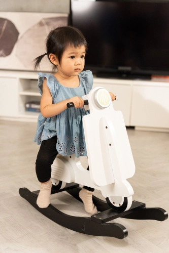 Bērnu šūpuļkrēsls Skūteris Childhome Scooter Black white
