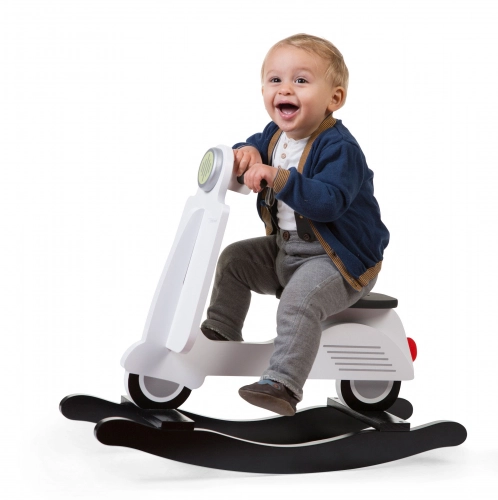 Bērnu šūpuļkrēsls Skūteris Childhome Scooter Black white