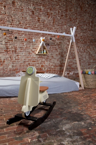 Bērnu šūpuļkrēsls Skūteris Childhome Scooter Cream