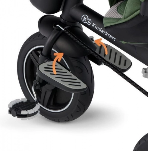 Bērnu trīsritenis Kinderkraft Spinstep 5in1 Platinum grey