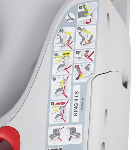 Britax Romer King II LS Flame Red White frame Bērnu autosēdeklis 9-18 kg