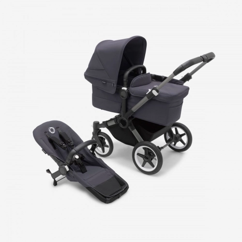 Bugaboo Donkey 5 Mono Stormy Blue Graphite frame Bērnu rati Transformeris 2in1