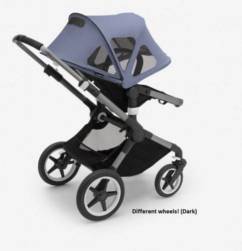 Bugaboo Fox 5 Midnight black Детская коляска 2в1 Графитовая рама + Kапюшон Breezy V2 Seaside Blue