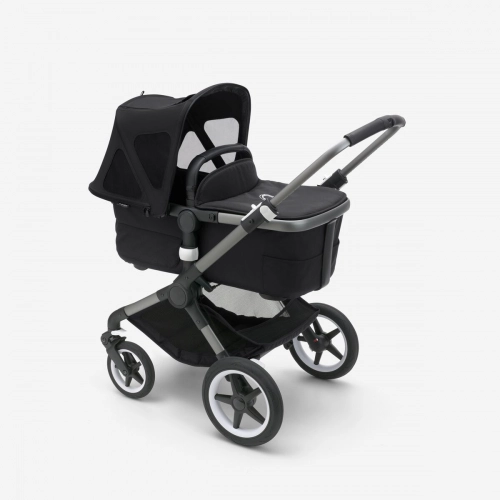 Bugaboo Fox 5 Midnight black Bērnu rati 2in1 Grafīta rāmis + Melns jumts Breezy V2
