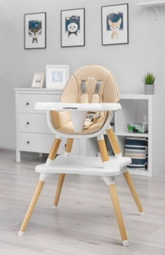 Caretero Tuva Beige 3 in 1 Barošanas krēsls