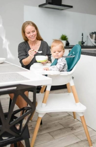 Caretero Tuva Dark Green 3 in 1 Barošanas krēsls