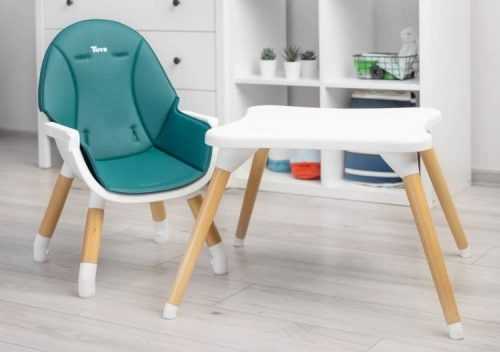 Caretero Tuva Dark Green 3 in 1 Barošanas krēsls