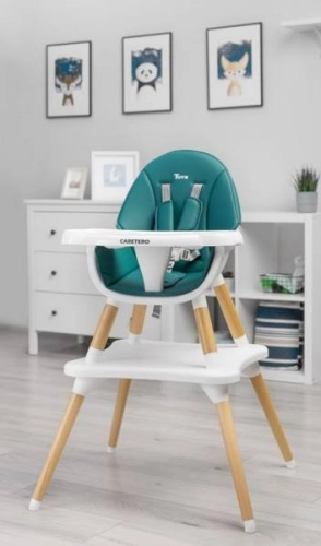 Caretero Tuva Dark Green 3 in 1 Barošanas krēsls