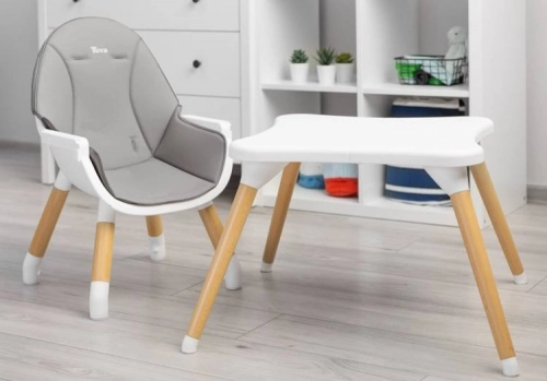 Caretero Tuva Grey 3 in 1 Barošanas krēsls