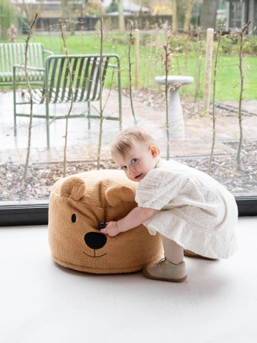 Bērnu krēsliņš-pufs 40 cm Childhome Teddy Bear Beige