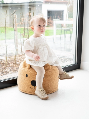 Bērnu krēsliņš-pufs 40 cm Childhome Teddy Bear Beige