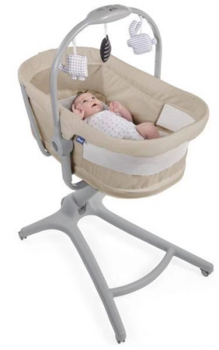 Chicco Baby Hug Air 4in1 Beige Колыбель Качалка Стульчик 4в1